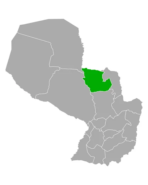 Kaart van Concepcion in Paraguay — Stockvector