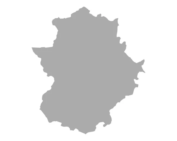 Extremadura pontos térképe — Stock Vector