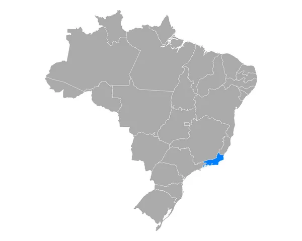 Карта Рио-де-Жанейро в Бразилии — стоковый вектор