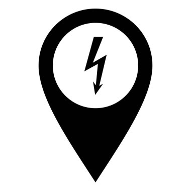 Şimşek ve konum iğnesi