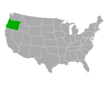 Usa 'daki Oregon Haritası