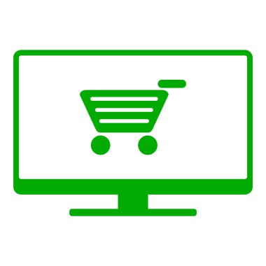 Alışveriş arabası ve ekran.