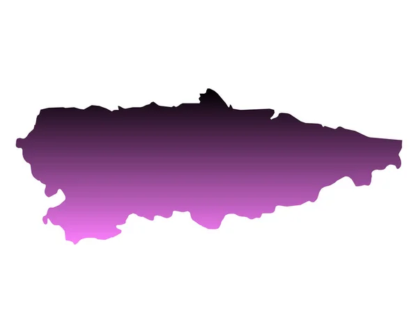 Korrekt karta över Asturien — Stock vektor