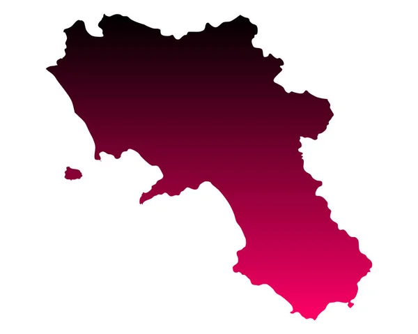 Mapa preciso de Campania — Archivo Imágenes Vectoriales