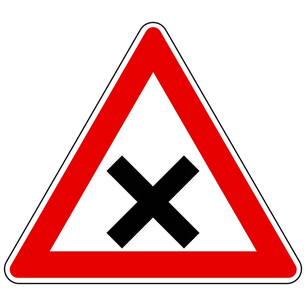 Crossing and attention sign — 스톡 벡터