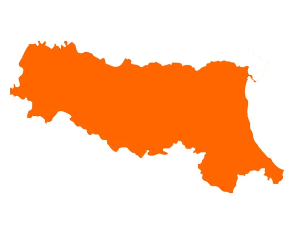 Mapa regionu Emilia-Romania — Wektor stockowy