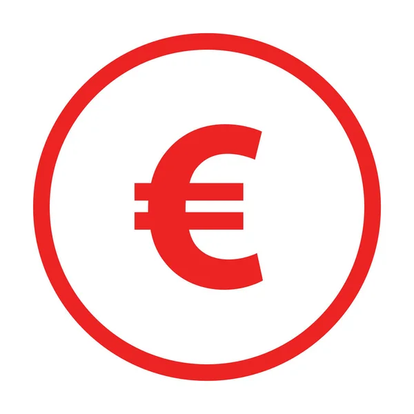 Euro e círculo — Vetor de Stock
