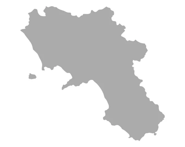 Mappa esatta di Campania — Vettoriale Stock