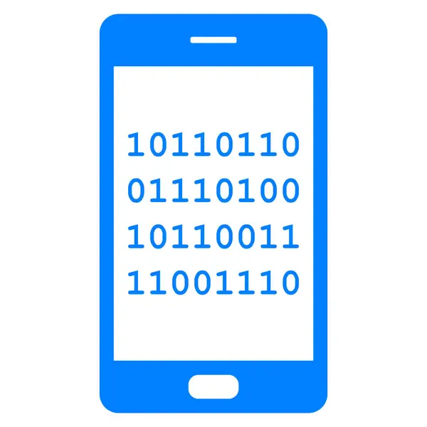 Code binaire et smartphone — Image vectorielle