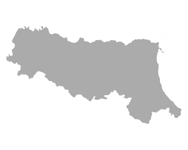 La mappa di Emilia-Romagna — Vettoriale Stock