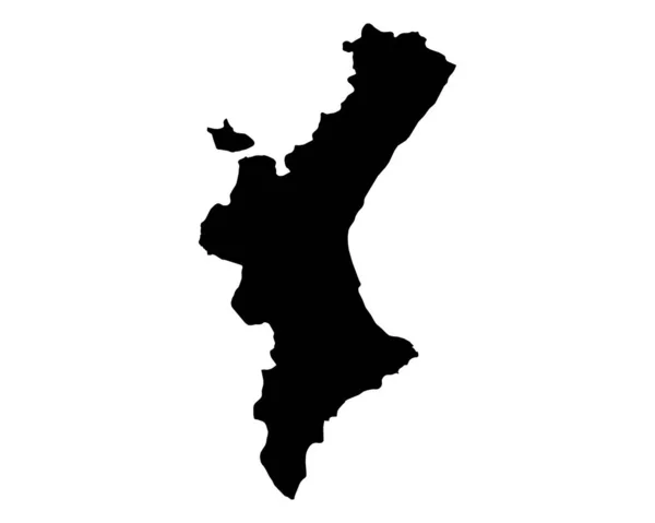 Mapa preciso de Valencia — Vector de stock