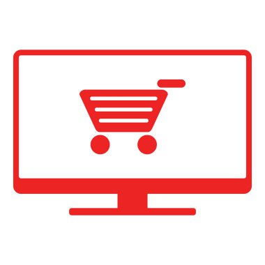 Alışveriş arabası ve ekran.