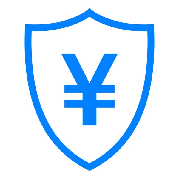 Yen et bouclier — Image vectorielle