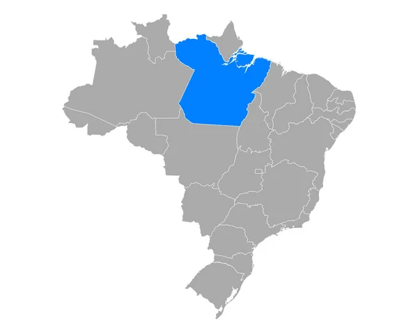 Mapa de Para en Brasil — Archivo Imágenes Vectoriales