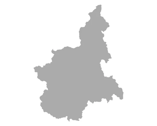 Korrekt karta över Piemonte — Stock vektor