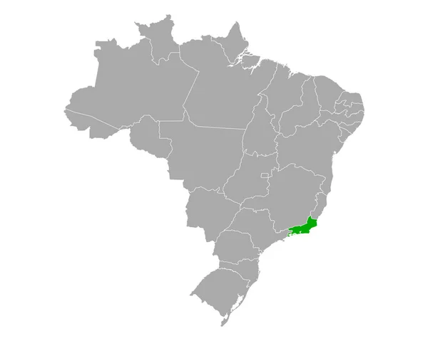 Mapa de Río de Janeiro en Brasil — Vector de stock