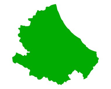 Abruzzo 'nun doğru haritası