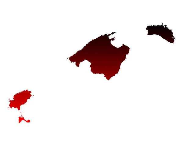 발레아레스 제도의 지도 — 스톡 벡터