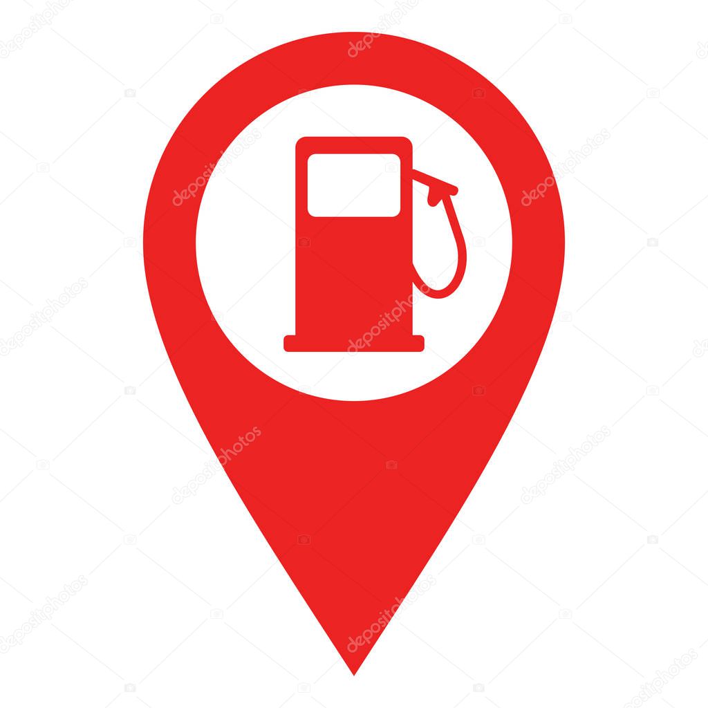 Gas station and location pin