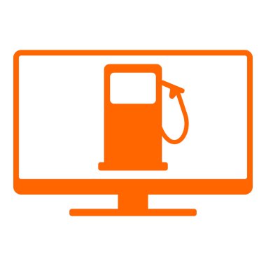 Benzin istasyonu ve ekran