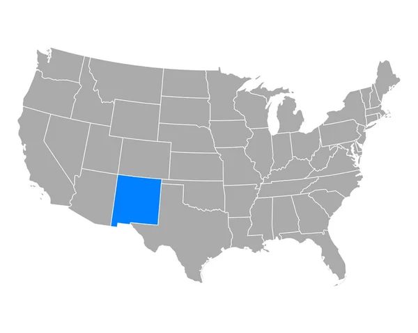 Mapa de Nuevo México en Estados Unidos — Vector de stock