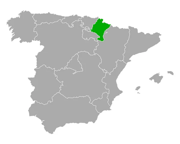 Map of Navarre in Spain — 스톡 벡터
