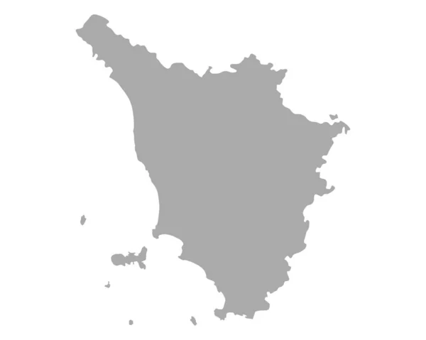 Präzise Landkarte der Toskana — Stockvektor