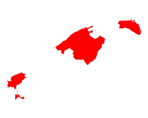 แผนที่ของหมู่เกาะ Balearic — ภาพเวกเตอร์สต็อก