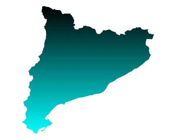 Katalónia pontos térképe — Stock Vector