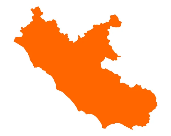 Lazio 'nun doğru haritası — Stok Vektör