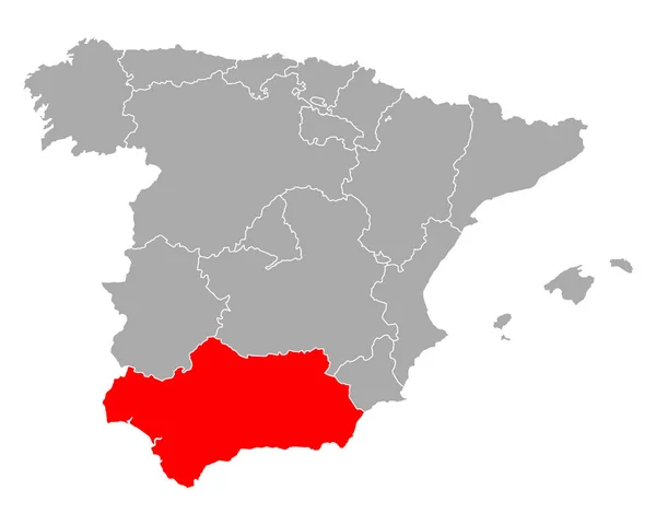 Mapa de Andaimes em Espanha — Vetor de Stock