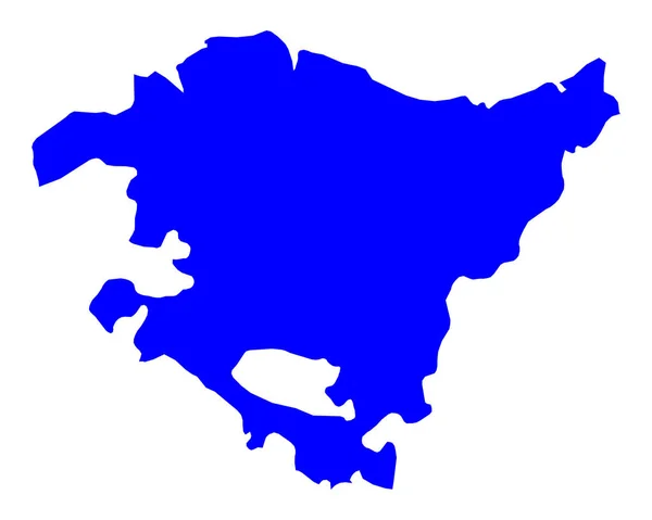 Карта Страны Басков — стоковый вектор