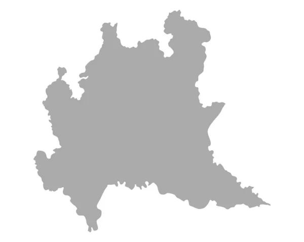 Korrekt karta över Lombardiet — Stock vektor