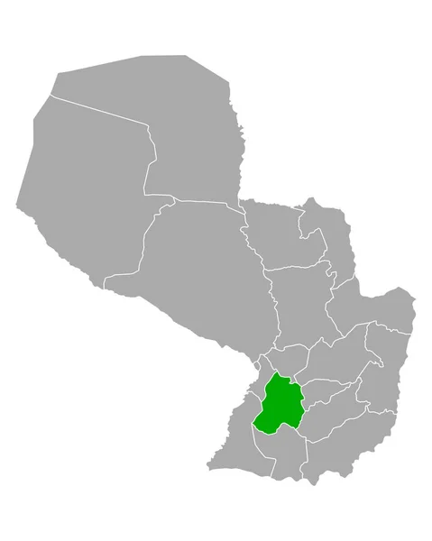Karte von Paraguari in Paraguay — Stockvektor