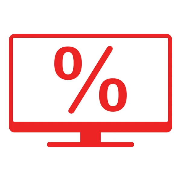 Percent and screen — Stock Vector