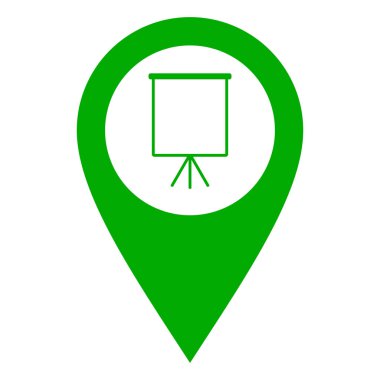 Flipchart and location pin