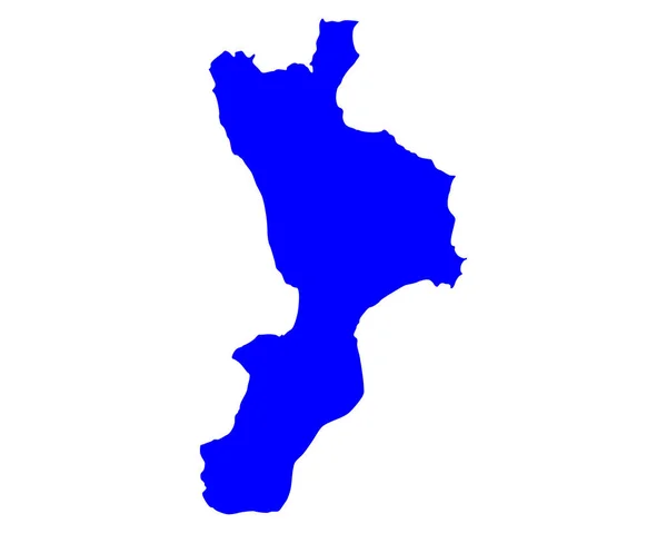 カラブリア州の正確な地図 — ストックベクタ
