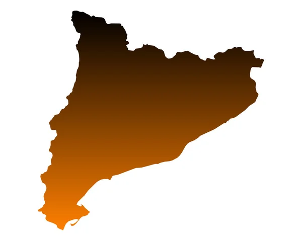 Mapa preciso de Cataluña — Vector de stock