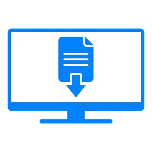 Descarga de documentos y pantalla — Vector de stock