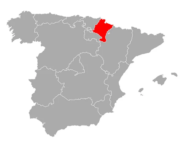 Map of Navarre in Spain — 스톡 벡터