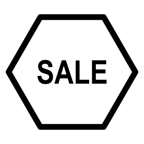 Sale and hexagon — Stock Vector