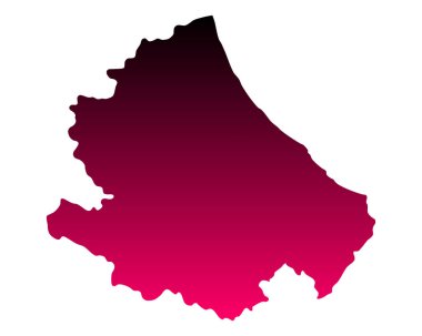 Abruzzo 'nun doğru haritası