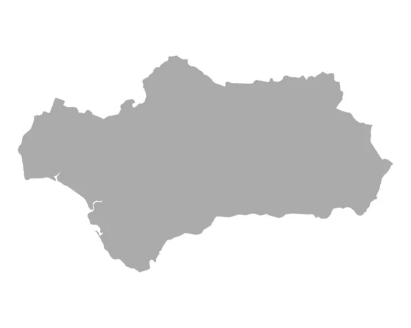 Mapa preciso de Andalucía — Archivo Imágenes Vectoriales