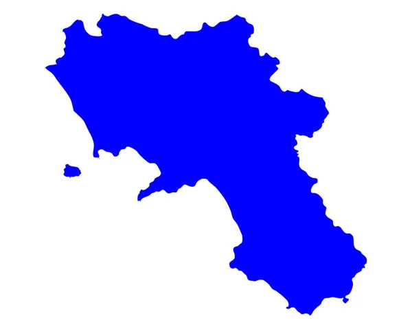 Mapa exato de Campania — Vetor de Stock