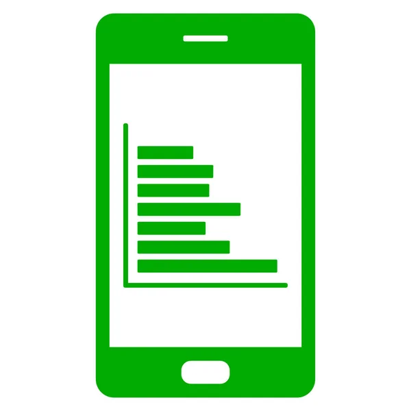 図表とスマートフォン — ストックベクタ