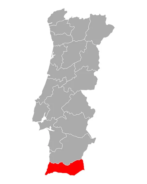 Map of Faro in Portugal — Stock Vector