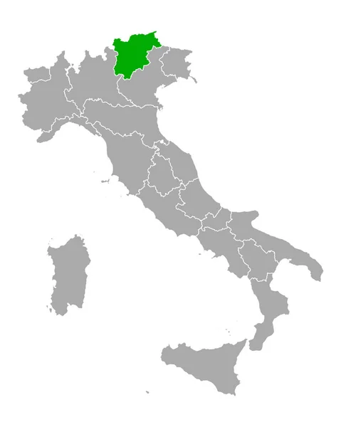 意大利Trentino-South Tyrol地图 — 图库矢量图片