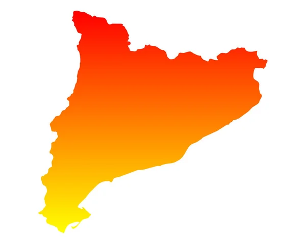 Accurate map of Catalonia — Stock Vector