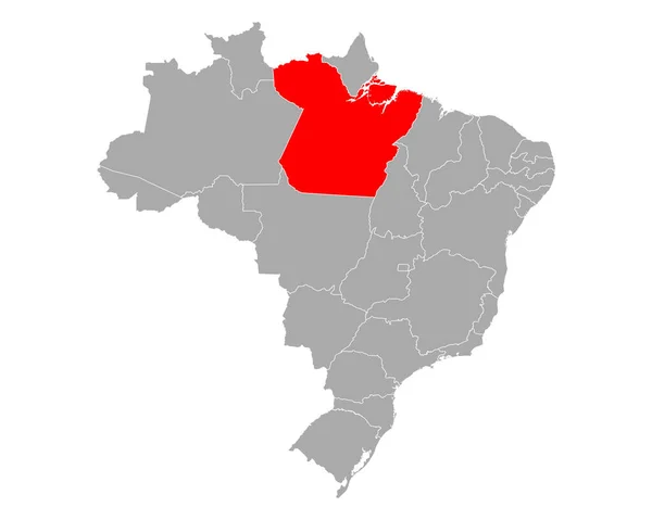 Karta över Para i Brasilien — Stock vektor