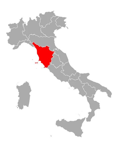İtalya 'da Toskana Haritası — Stok Vektör